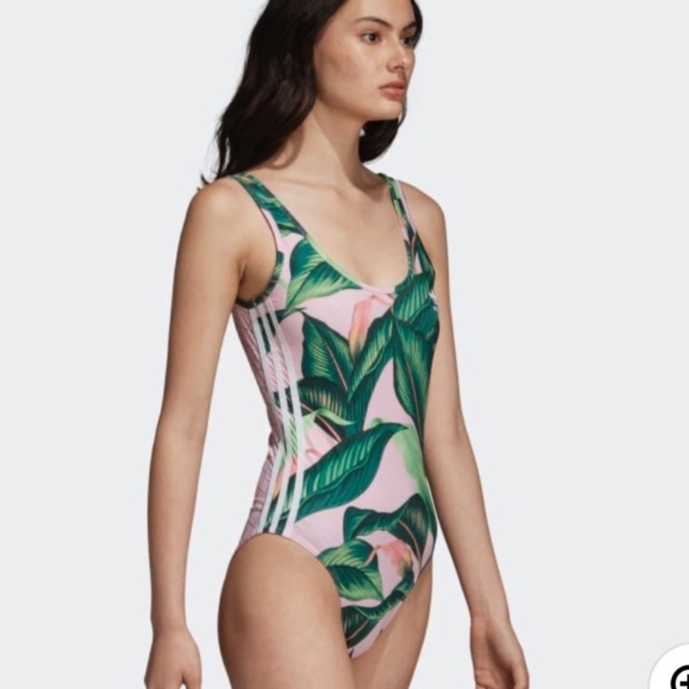 🌴Adidas x FARM Leaf Print Bodysuit